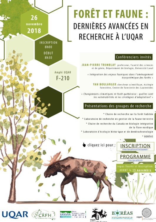 Affiche_colloque_foret-faune2018 (Auteur : UQAR)